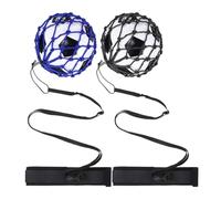 Rersduyt 2PCS Hands-Free Football Kick Throw Solo Training Aid, Adjustable Waist Belt Soccer Ball Trainer Net