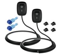 Rersduyt 2pcs SPST Water Drop Shape Paste Type Button Switch Off/onSwitch forFog Driving Lights forAutomotive Lighting Power Switches