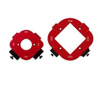 Rersduyt 2PCS Woodworking Router Templates R10-R50 Radius Jig 4-in-1 Arc Angle Positioning Template, Corner Radius