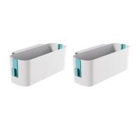 Rersduyt 2X Bedside Bed Shelf Pockets Storage Holder to Storage Remotes Cellphone Charging Bed Living Room Bathrorm Accessories-B