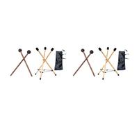 Rersduyt 2X Drum Stand Handpan Stand Soild Wood Snare Stand Tripod Structure Drum Holder for 10 to 15 Inch Percussion Instrument
