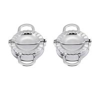 Rersduyt 2X Stainless Steel Dumpling Maker, Flower Type Dumpling Ravioli Maker Mold Dumpling Making Device Accessories