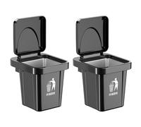 Rersduyt 2X Stainless Steel Wall-Hanging Ashtray with Lid Trash Can-Shaped Bathroom Living Room Fly Ash-Proof Punch-Free A