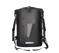 Rersduyt 30L Black Waterproof Dry Bag Backpack for Fishing, Drifting, and River Trekking Shoulder Bait Bucket for Kayak