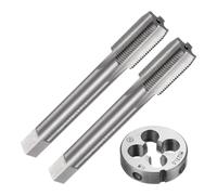 Rersduyt 3Pcs Tap and Die Set, Metric X 1 Thread Taps & Round Die, Tapping Threading Tool Tap & Die Kit for Nut Screw Bolt