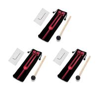 Rersduyt 3X 128 Hz Tuning Fork Weighted Red Tuning Forks for Healing 128 Hz Slider Tuning Fork
