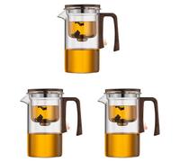 Rersduyt 3X Magnetic Filtration Teapot - Automatic Tea Separation, Small Waist Design, Glass Teapot for Office Use