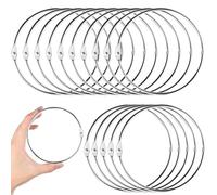 Rersduyt 4 Inch Loose Leaf Binder Rings 15 Pack Metal Paper Rings Extra Large Nickel Plated Steel Book Keychain Key Binder Rings