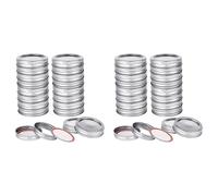 Rersduyt 40Pcs Jar Lids & Rings Set for Regular Mouth Canning,Split-Type & Leak Proof Lids for Ball Kerr Jars (70 mm)