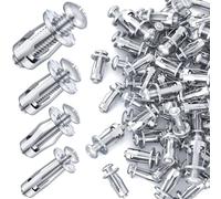 Rersduyt 40pcs M 4 M5 M6 M8 Petal Nuts,Expansion Screw Jack Nut,for Hollow Wall Iron Plastic PolywoodPressboard Hardboard Silver
