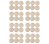 Rersduyt 48 Beautiful Gold Colored Dining Table Coasters with Flowers