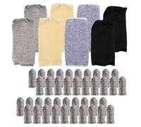 Rersduyt 4Pair Cut Burn Sleeves Arm Protection Sleeves Forearm Protectors for Thin Skin and Bruising with Finger Cover