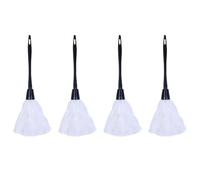 Rersduyt 4pc Fashion Turkey Duster with Black Plastic Handle Cleaning Tool(White)35cm