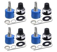 Rersduyt 4pcs 3590S-2-103L 10K Ohm Rotary Potentiometer 10-Turn Wire Wound Precision Multi Turn Wirewound Potentiometer