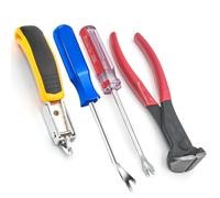 Rersduyt 4pcs Staple Remover Tack-Puller Nail Remover Tool Set Nail Puller Plier, Staple Puller, Tack-Lifter, Fastener Remove