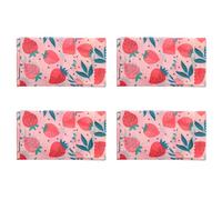 Rersduyt 4Set Reusable Beeswax Cloth Wrap Food Fresh Bag Lid Jungle Party Bees Wax Wrap for Sandwich Cheese