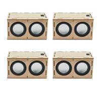 Rersduyt 4X DIY Bluetooth Speaker Box Kit Electronic Sound Amplifier Builds Your Own Portable Wood Case Bluetooth Speaker Sound