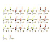 Rersduyt 50 PCS Fishing Glow Sticks with Bells, LED Glow Sticks for Fishing, LED Night Fishing Strike Alert Glow