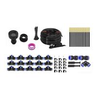 Rersduyt 50Ft Drip Irrigation System 360° Bendable Drip Irrigation Kit for Garden, Adjustable Garden Watering Misting System for Greenhouse, Yard, Lawn, Plant