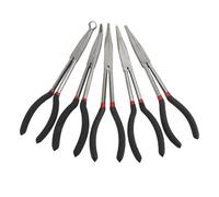 Rersduyt 5PCS Long Needle Nose Pliers Set 25/45/90-Degree Angle, Straight,Curved Pliers,O-Shape Clamp Long Nose Pliers