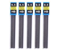 Rersduyt 5Pcs/Set Pencil Lead Refill, Office Writing Accessories, Student Stationery Pencil Refills 0.5mm