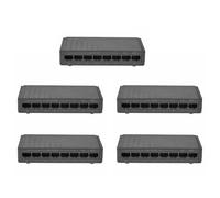 Rersduyt 5X 8 Ports 6+2 POE Switch Injector Power over RJ45 Ethernet Family Network System 10/100M