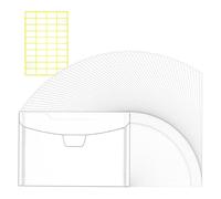 Rersduyt 60pcs Clear Stamps & Dies Plastic Storage Bags, Resealable Envelope Bags for Card Making DIY Scrapbook Paper Crafts