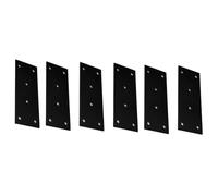 Rersduyt 6PCS 48x127mm Flat Mending Plate Bracket with Holes Straight Steel Brace Fixing Joining Plate for Wood with 36PCS Screws