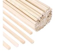 Rersduyt 70Pcs 1/2 Inch X 12 Inch Balsa Wood Sticks, Square Wood Dowel Rods Unfinished Balsa Wood Strips Wood Sticks for Crafts