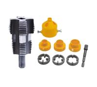 Rersduyt 9pcs/Set PVC Pipe Threader Kit Pipe Threader Pipe Round Die 4/6 Points PPR Water Pipe Internal Thread Opener
