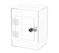 Rersduyt Acrylic Donation Ballot Box- Tip Jar for Money with Lock Key Suggestion Box Comment Box