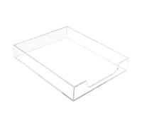 Rersduyt Acrylic Letter Tray Paper Organizer, Transparent Desktop Organizer Tray Stackable Desktop Accessory Tray