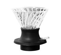 Rersduyt Adjustable Coffee Dripper Coffee Filter Glass with Funnel Coffee Filter Tray