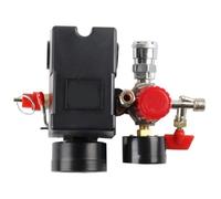 Rersduyt Air Compressor Pressure Switch Pressure W/Valve Control Regulators Gauge 90-120PSI 4 Port Safety Valve Air Compressor