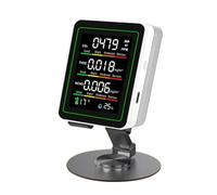 Rersduyt Air Quality Monitor Air Quality Tester CO2 Monitor/Temperature/Formaldehyde Detector/Humidity TVOC for Rooms,Grow Tents White