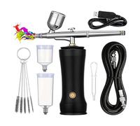 Rersduyt Airbrush Kit with Compressor,30PSI Cordless AirbrushGun Kit with Air Hose Rechargeable Handheld Airbrush Set for Cake B