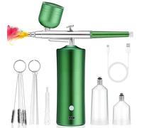 Rersduyt Airbrush Kit with Compressor, Non-Clogging Air BrushGun with 0.3mm Nozzle and Cleaning Brush Set for Makeup, Nail Art