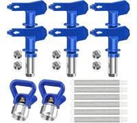 Rersduyt Airless Paint Set 6 Airless Paint Double Sided Nozzles, 2 Nozzle Guards and6 Filters forConstruction, Fence B