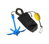 Rersduyt Aluminum Alloy 4 Jaw Grapnel Anchor 1.5kg/. 3lb Portable Folding Fishing Anchor for Kayak Canoe Dinghy Marine Rope with Float