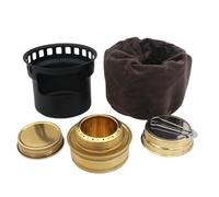 Rersduyt Aluminum Camping Alcohol Stoves Portable Picnic BBQ Furnace Windproof Alcohol Stoves Outdoor Cooking Stoves,Black