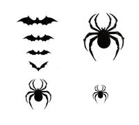 Rersduyt Bat Halloween Decoration 3D Sticker Housing Decoration 120 Bats & 24 Spiders Have Foam Tape