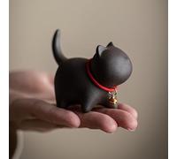 Rersduyt Black Cute Cat Teapets Decoration Ceramic Tea Set Parts for Home Decor Tea Art Decorations Kitten Teaware