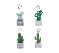Rersduyt Cactus Plants Resin Message Photo Card Paper Clip Memo Note Holder Home Office Desk Decorations