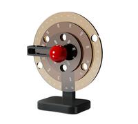Rersduyt Calendar Acrylic Disc Decor Tabletop Calendar Novelty Simple Manual Rotating Calendar Desktop Decorative Brown