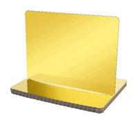 Rersduyt Cardboard for Baking Cake Bases, 20 Pack Rectangle 14x10 Inch Cake Board Gold Foil for Quarter Sheet Gold