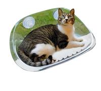 Rersduyt Cat Bed Suction Cup Hanging Swing Removable Windowsill Glass Hanging Bed Pet Supplies Transparent-White