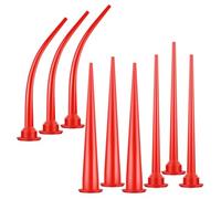 Rersduyt Caulking Nozzle Plastic Caulk Nozzle Applicator Caulking Extension Tool Curved Caulking Nozzle Long Caulking Nozzle 9pcs
