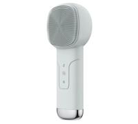 Rersduyt Cleansing Brush Skin Cooling Massager Red and Blue Light Vibration Hot and Cold Compress Electric Massage Exfoliating Vibrating Light Grey
