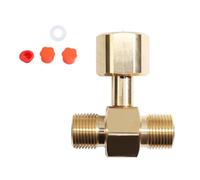 Rersduyt CO2 Tank Adapter CO2 Cylinder Tank W21.8-14 Adapter Converter Tee Adapter T-Adapter 1 to 2 CGA320