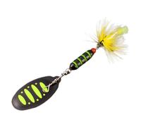Rersduyt Composite Sequins Rotating Sequins Metal Hand-Cranked Copper Column Three Hook Bait Green Dot